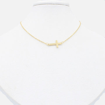 Gargantilla de Oro 14k Diseño de Cruz Plana mod. 9797