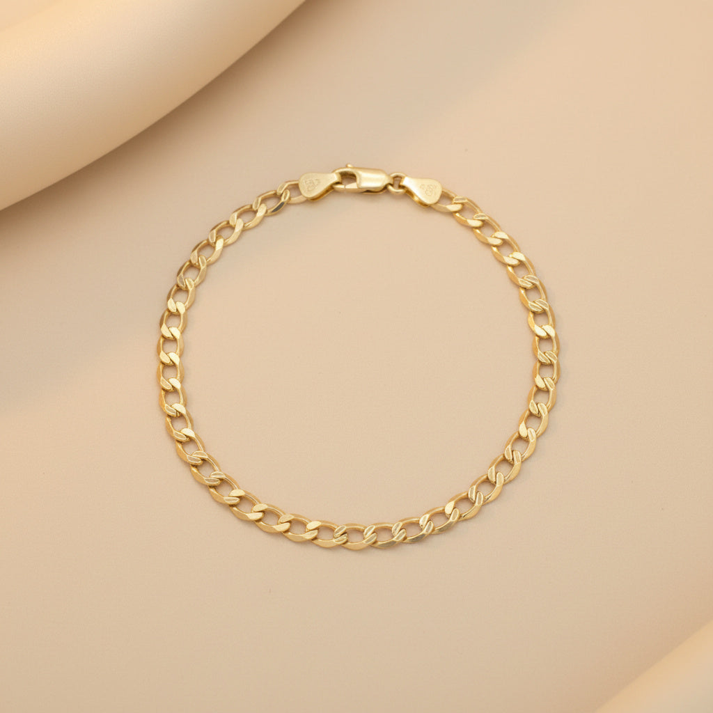 Pulsera de Eslabón en Tejido Barbado con Diamantado Fino mod. 10018