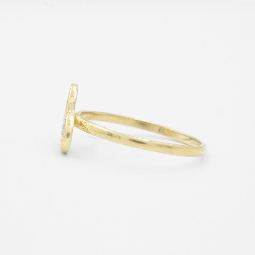 Anillo de Oro 14k Infinito Incrustado con Zirconias mod. 8770