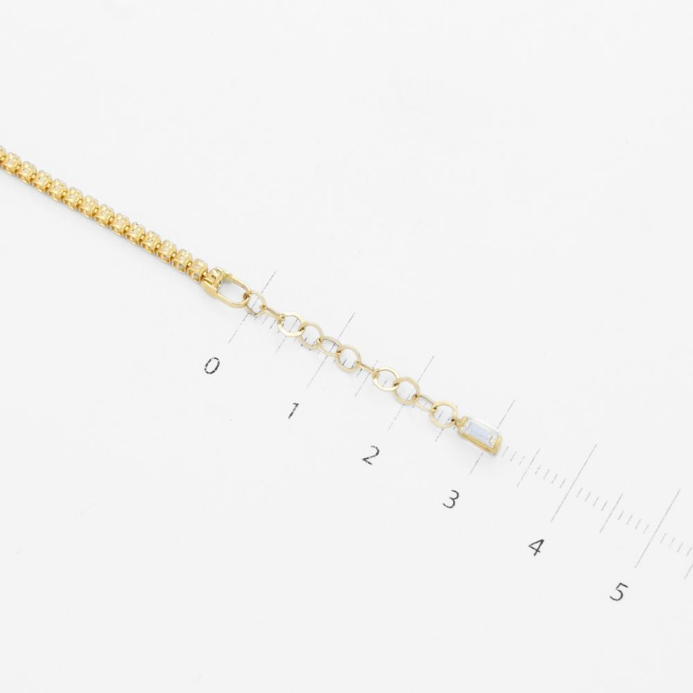 Coordinado de Oro 14k en Tiras Finas Incrustadas de Zirconias Brillantes mod. 9930