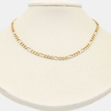 Cadena de Oro 14k Tejido 3x1 Hueco con Diamantado de Tono Opaco mod. 8164