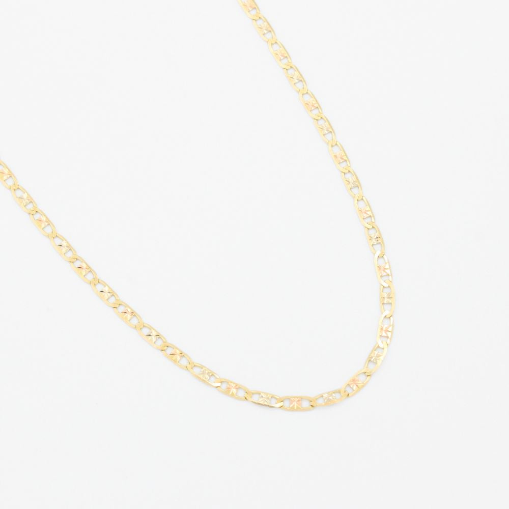 Cadena de Oro 14k Tejido Navaja Mediana mod. 9132