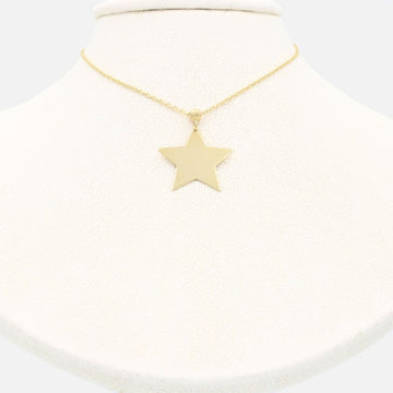 Gargantilla de Oro 14k con Estrella de Diseño Liso y Brillante mod. 9630