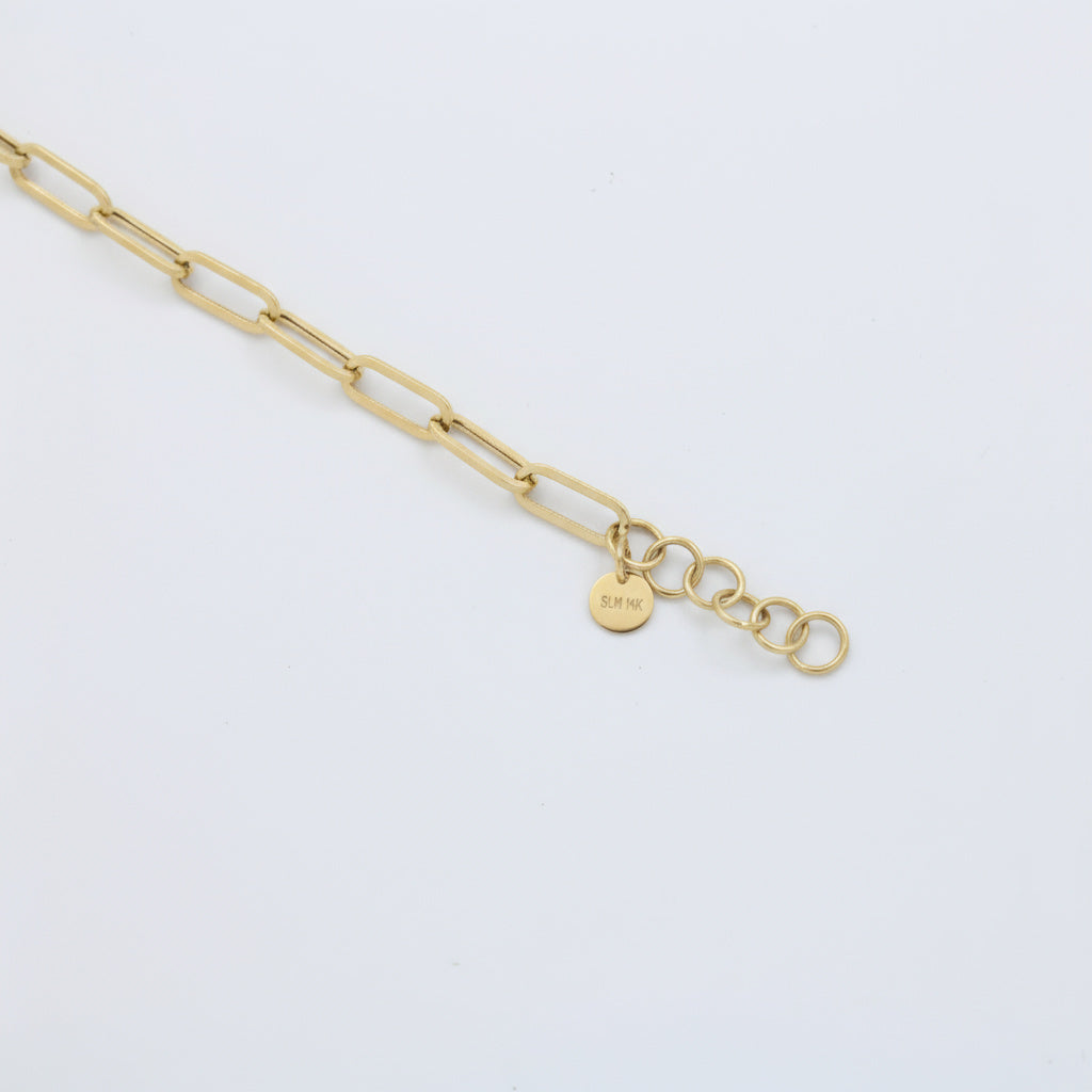 Pulsera de Oro 14k Diseño Combinado con Ojo Turco mod. 10019