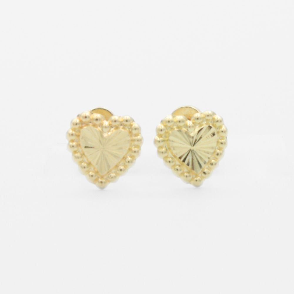 Broquel 10k Corazón Brillante Mod. 9831