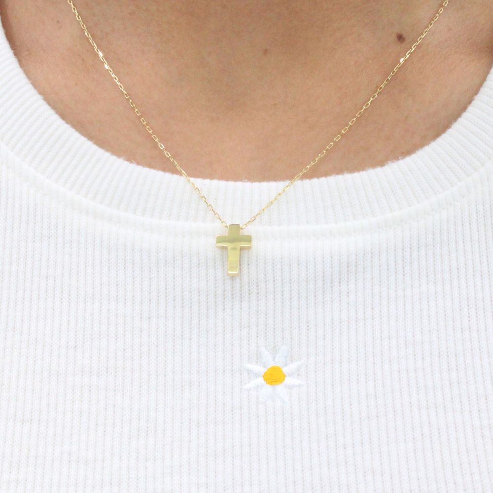 Gargantilla de Oro 14k Diseño de Cruz mod. 9799