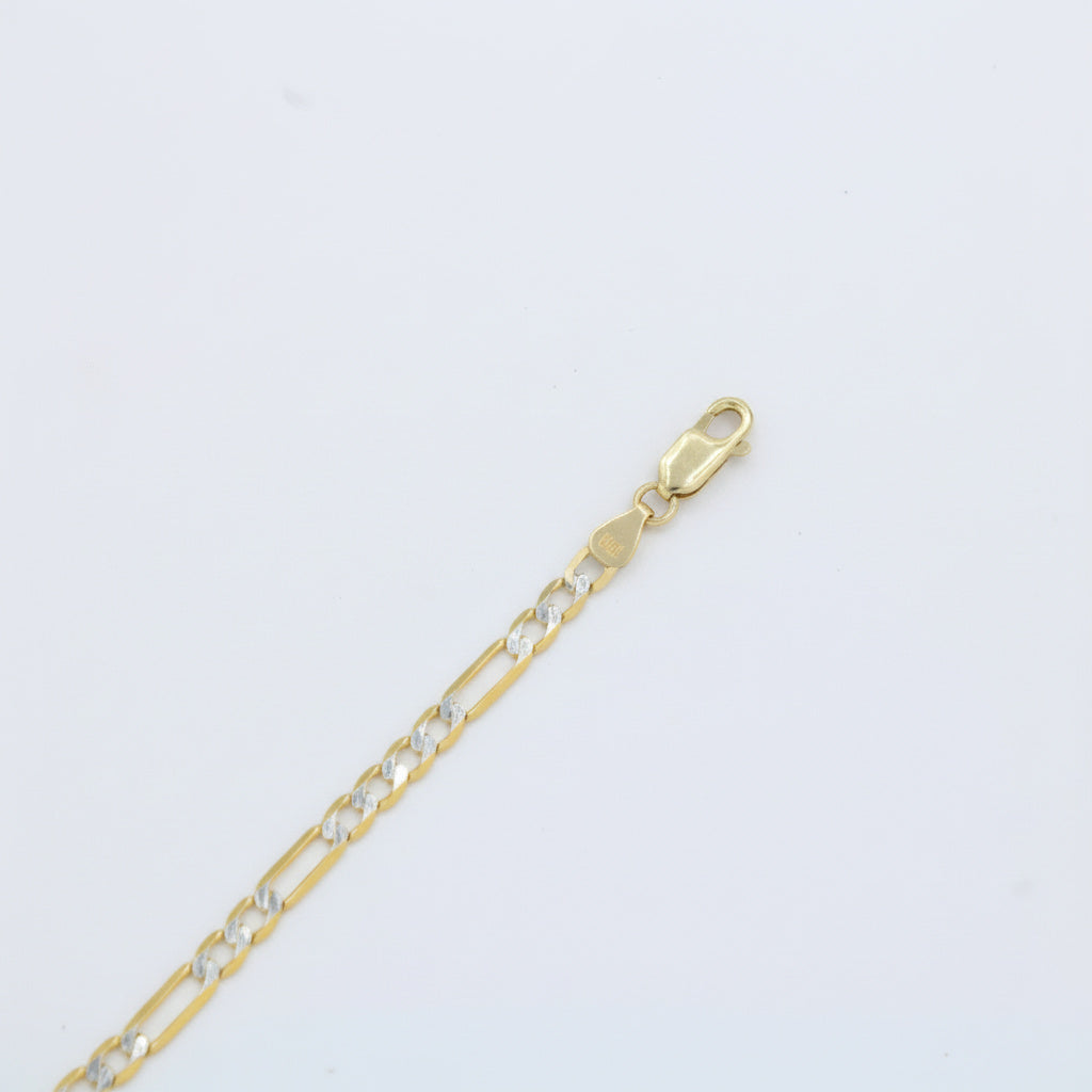Pulsera de Eslabón en Tejido 3x1 con Diamantado Blanco mod. 10020