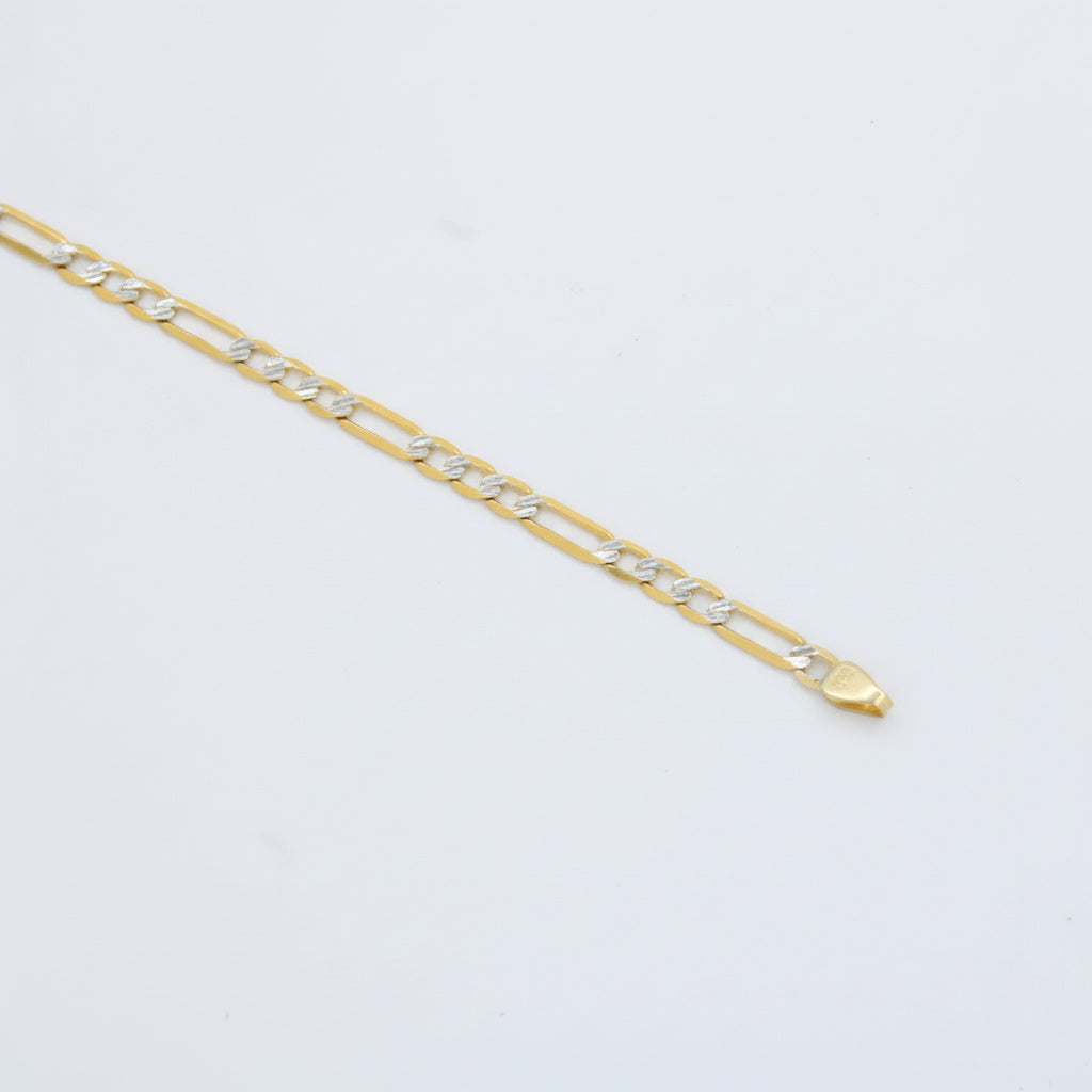 Pulsera de Eslabón en Tejido 3x1 con Diamantado Blanco mod. 10020