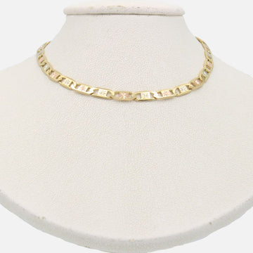 Cadena de Oro 14k Tejido Navaja con Diamantado Estrella mod. 8878
