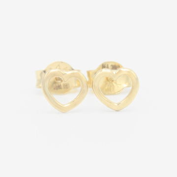 Arete de Oro 14k Corazón Chico Liso mod. 9353