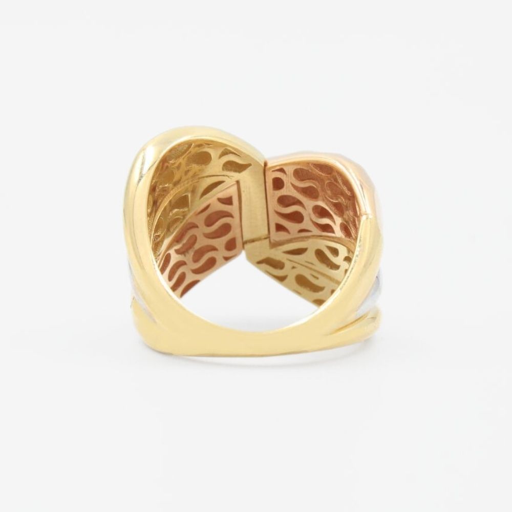 Anillo de Oro 14k Estilo Chunky Liso y Brillante  mod. 9072