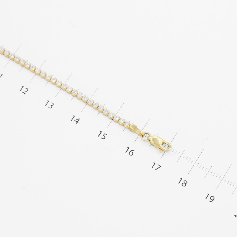 Coordinado de Oro 14k en Tiras Finas Incrustadas de Zirconias Brillantes mod. 9930