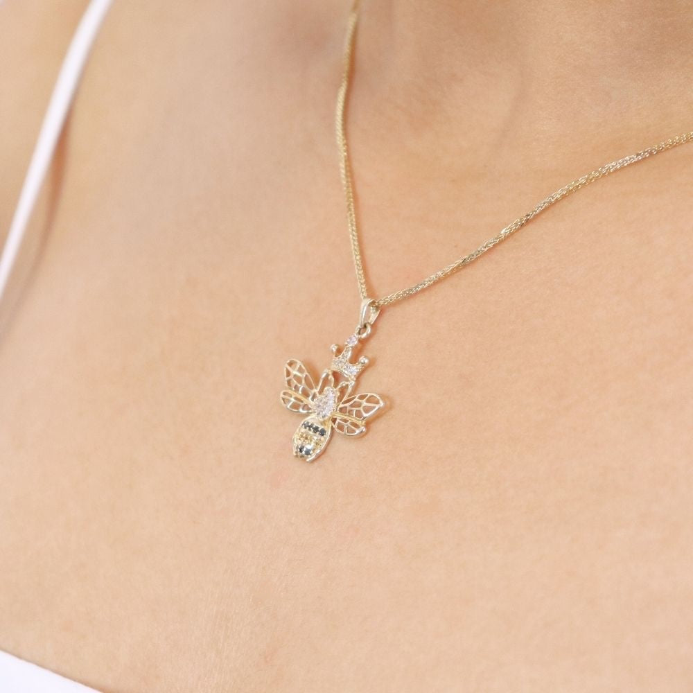 Dije de Oro 14k Queen Bee con Zirconias Brillantes mod. 7505