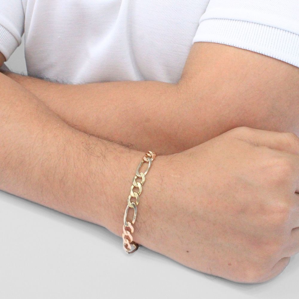 Pulsera de Eslabón en Tejido 3x1 Sólido Florentino mod. 7876