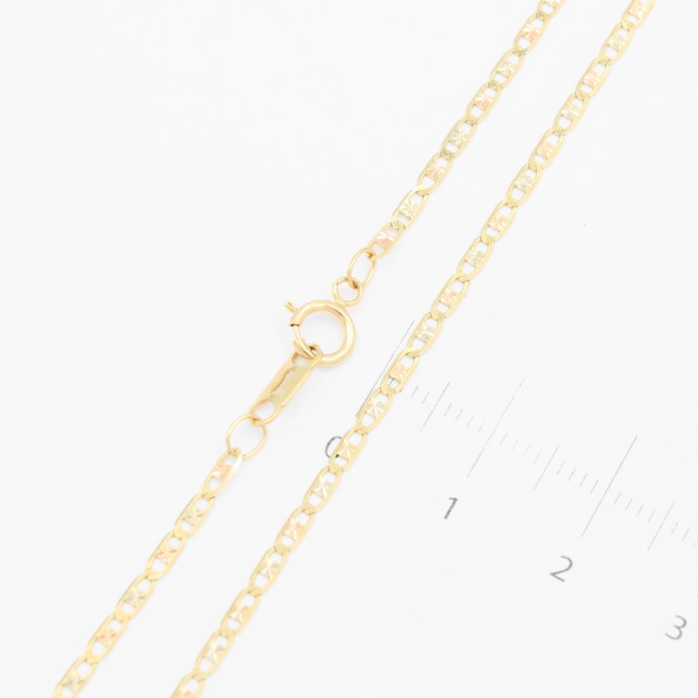 Cadena de Oro 14k Tejido Navaja Mediana mod. 9132