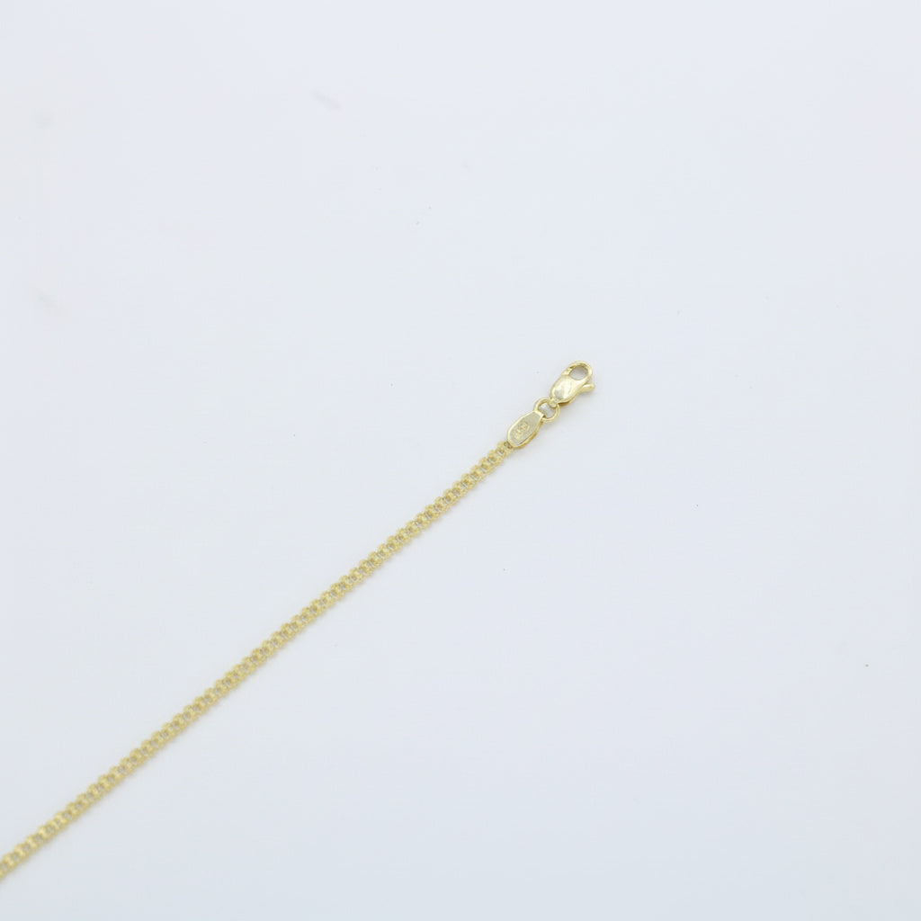 Pulsera de Oro 14k Fina con Detalle Especial en Diseño de Red con Tréboles Diamantados mod. 10021