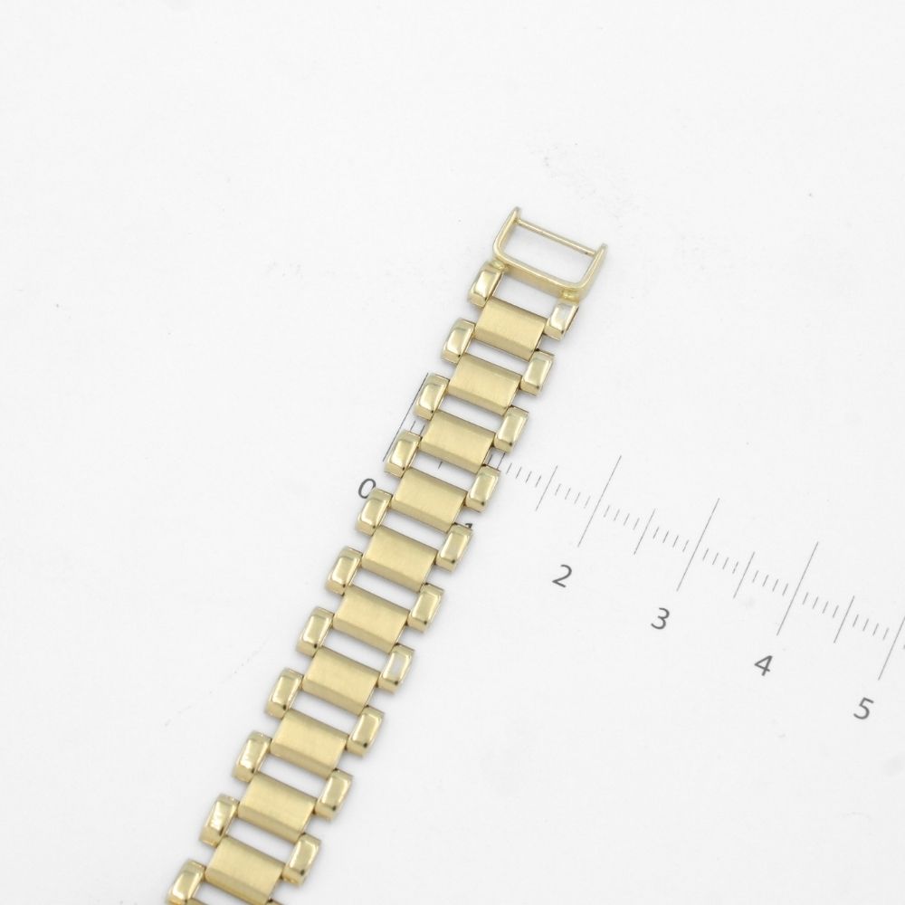 Pulsera de Oro 14k Tejido Hueco de Ensamblado Especial con Tonos Mate mod. 9802