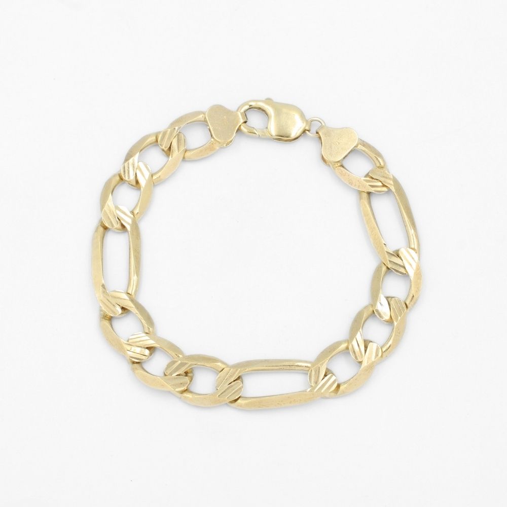 Pulsera de Eslabón en Tejido 3x1 Sólido Diamantado mod. 8694