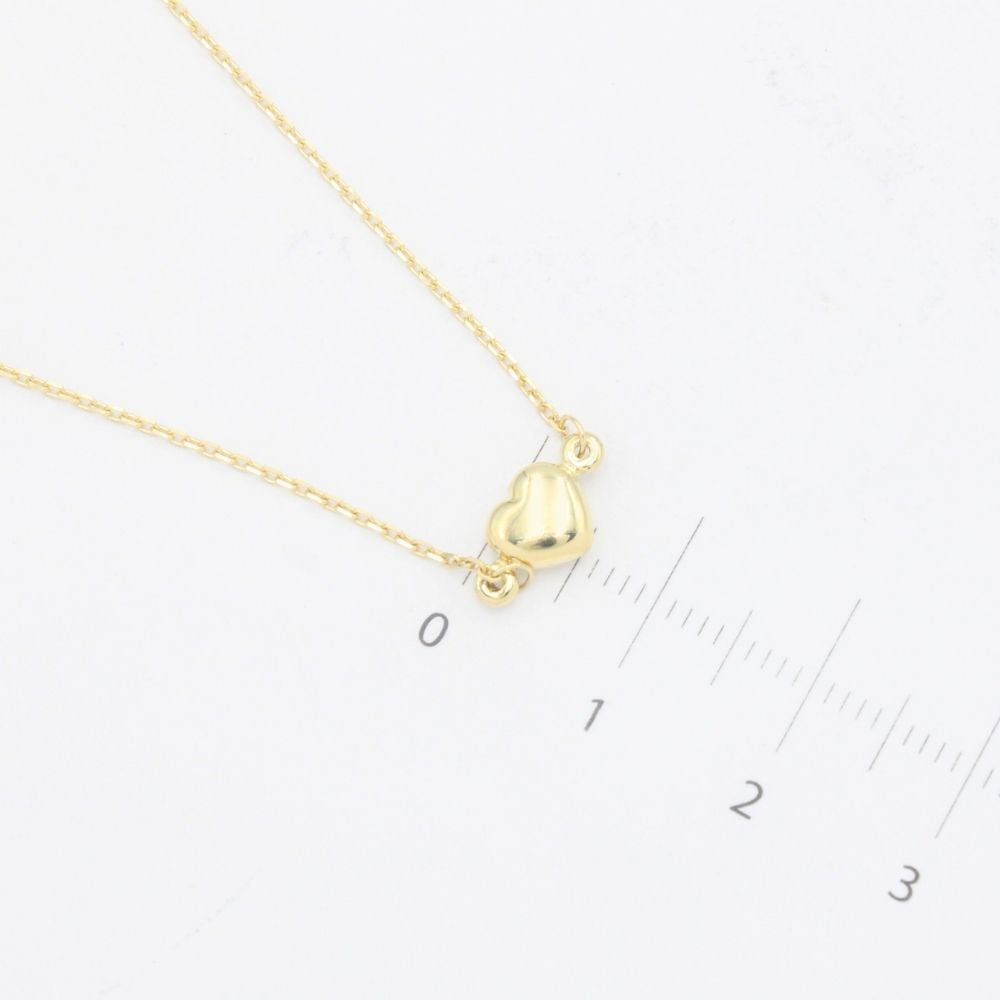 Gargantilla de Oro 14k con Eslabones Huecos de Corazón Finos en Tono Mate y Brillante mod. 9335