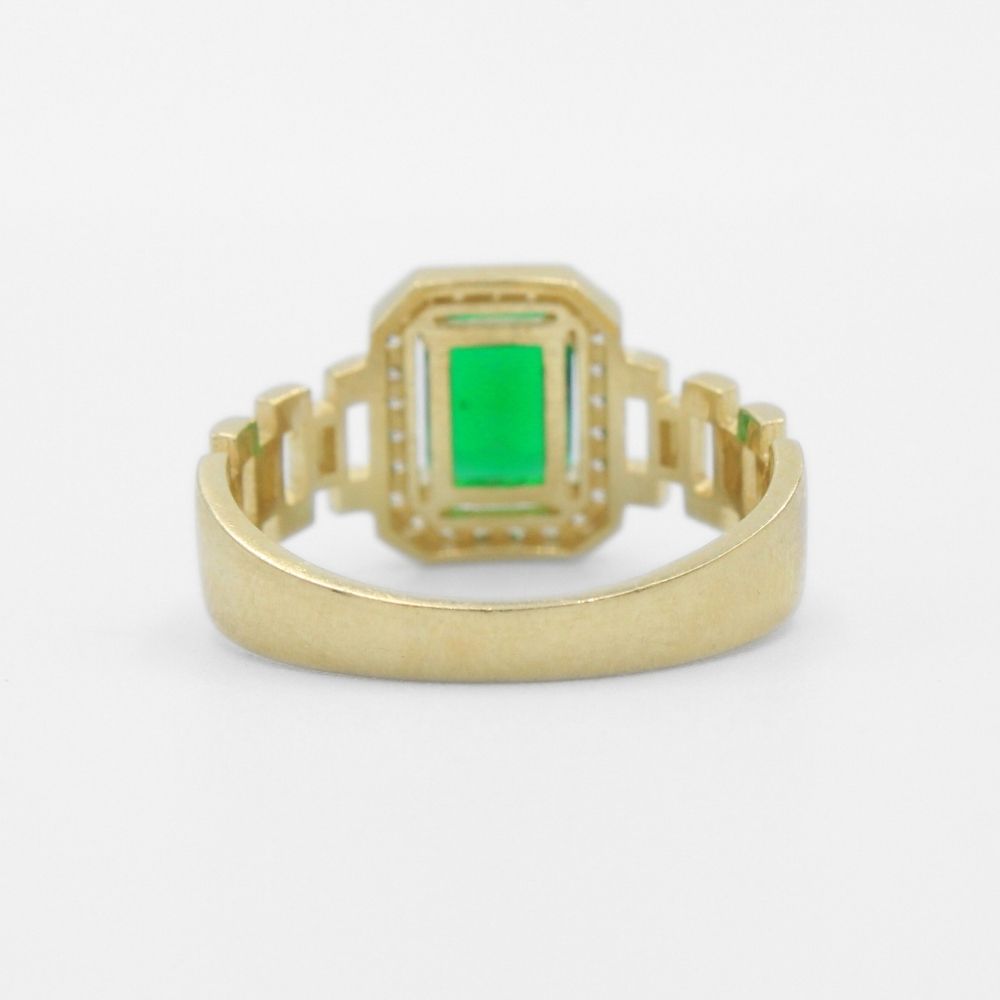 Anillo de Oro 14k Diseño Especial con Zirconias de Corte Fino mod. 9729