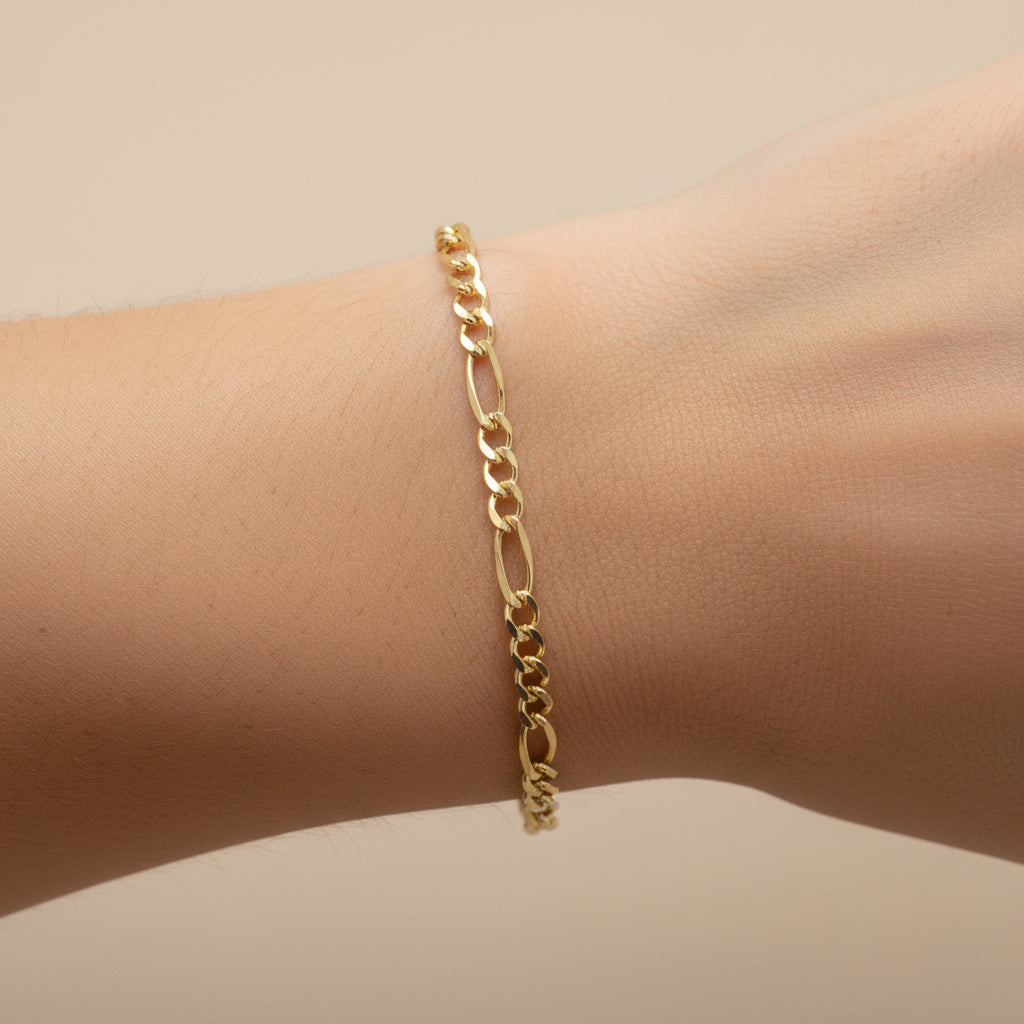 Pulsera de Eslabón en Tejido 3x1 Especial de Estilo Fino mod. 10025