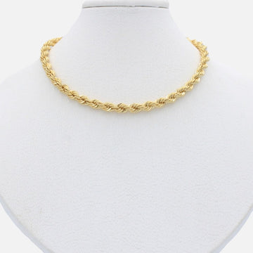 Cadena de Oro 14k Tejido Torzal Mediana Hueca mod. 9903