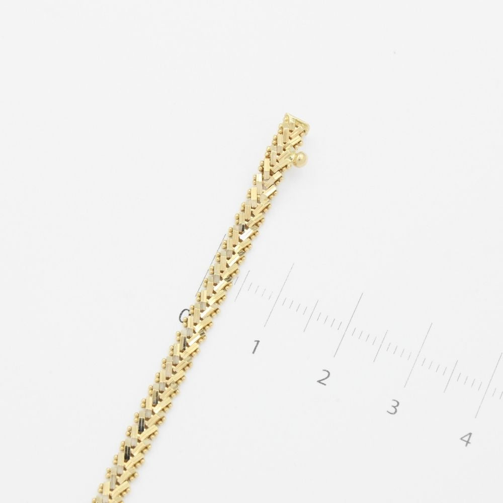 Pulsera de Oro 14k con Diseño Petatillo  mod. 9008