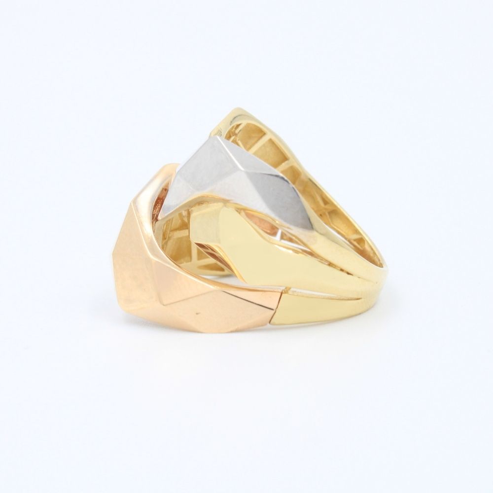 Anillo de Oro 14k Estilo Chunky de Diseño Florentino mod. 9073