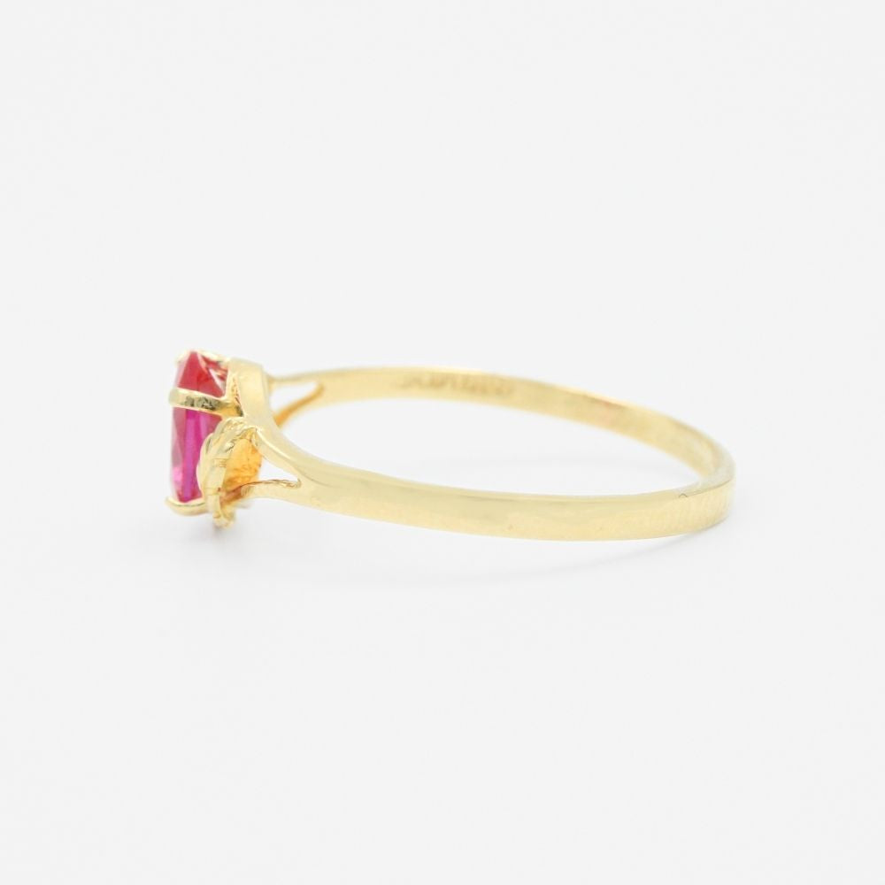 Anillo de Oro 14k de Zirconia Color Rosa  mod. 9194