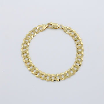 Pulsera de Eslabón en Tejido Barbado Fino de Estilo Brillante y Sólido mod. 10026