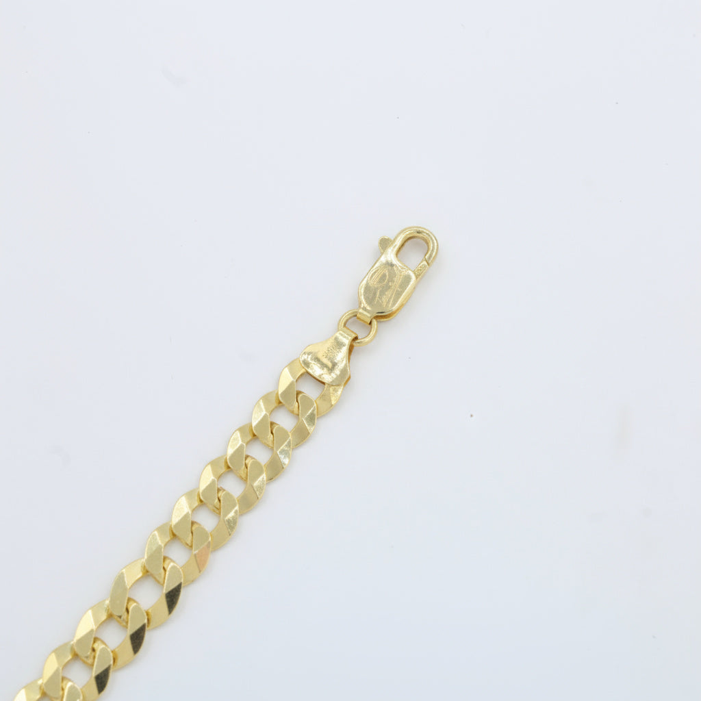 Pulsera de Eslabón en Tejido Barbado Fino de Estilo Brillante y Sólido mod. 10026