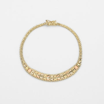 Pulsera de Oro Florentino 14k con Diseño de Petatillo mod. 9621