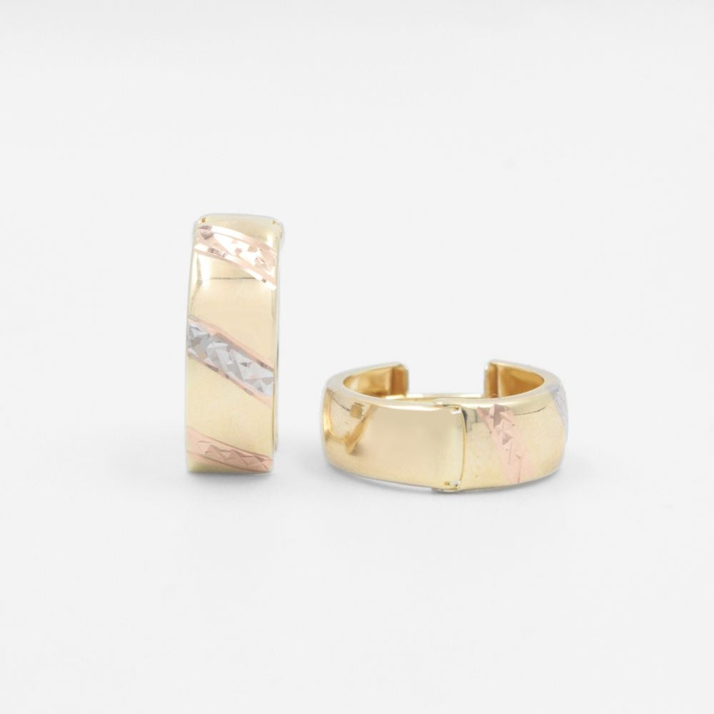 Grapa de Oro 14k en Diseño Fino Brillante con Forma Diagonal mod. 8341