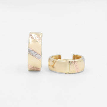 Grapa de Oro 14k en Diseño Fino Brillante con Forma Diagonal mod. 8341