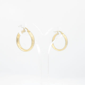 Arracada de Oro 14k Diseño Circular con Diamantado mod. 9262