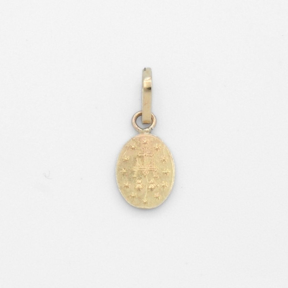 Medalla de Oro 14k Virgen Milagrosa de Diseño Mini Especial mod. 9847