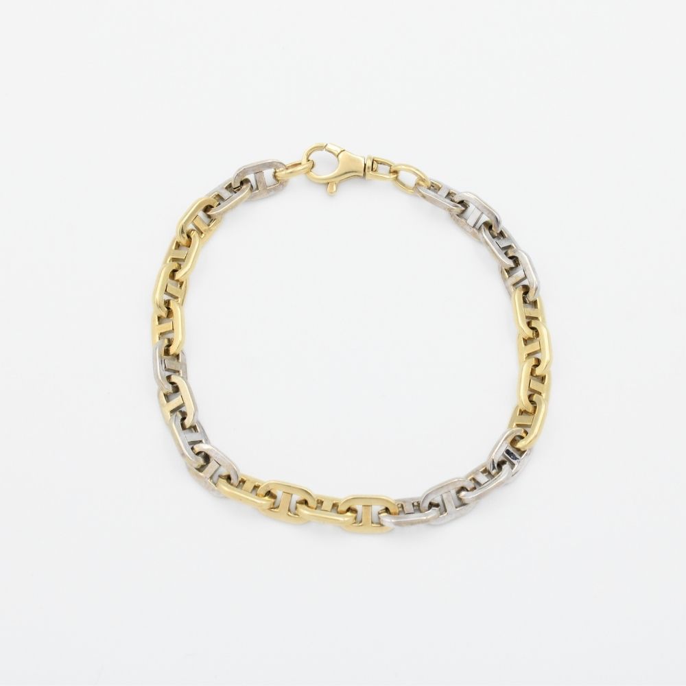 Pulsera de Oro 14k  en Tedijo de Ancla mod. 9009