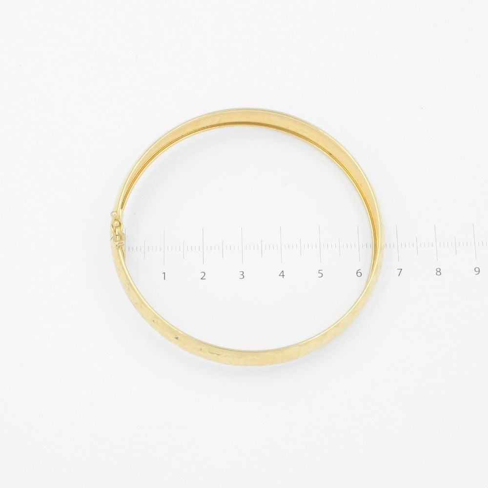 Aro de Oro 14k Hueco con Diseño Diamantado Especial mod. 8988
