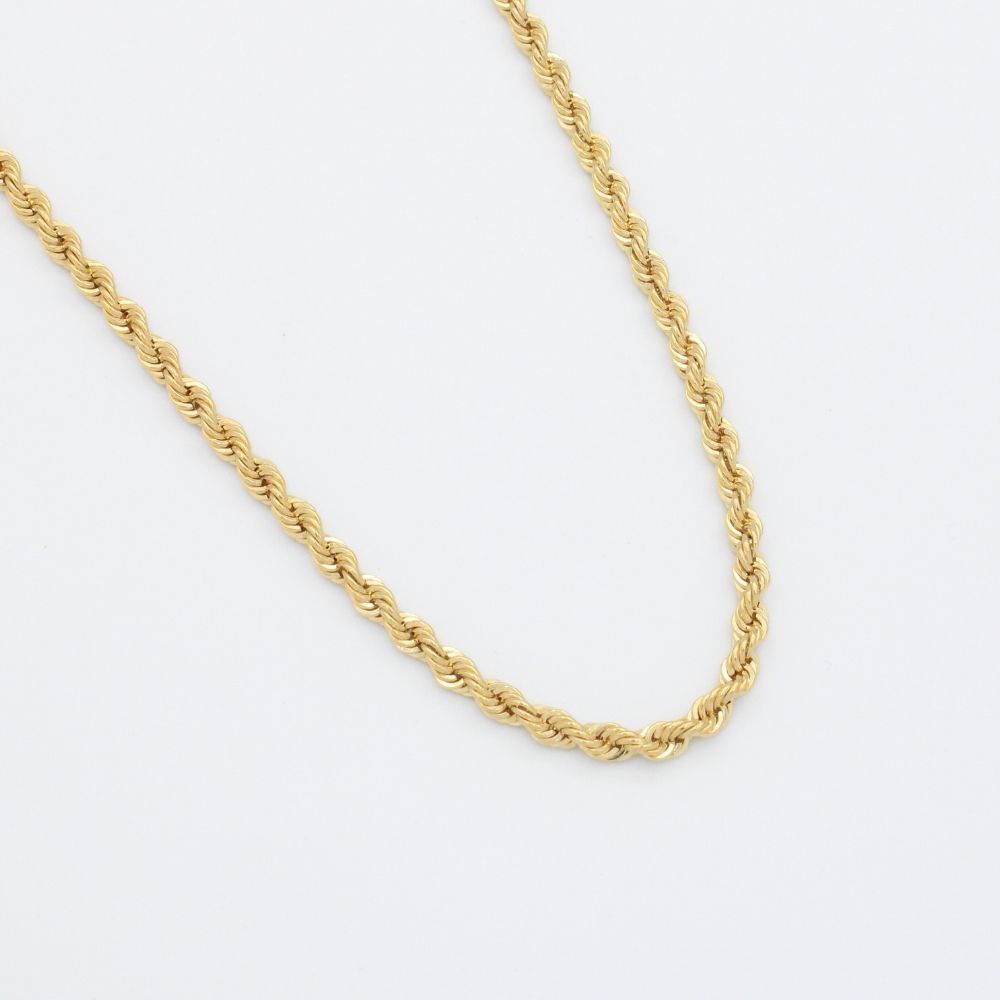 Cadena de Oro 14k Tejido Torzal Mediana Hueca mod. 9903