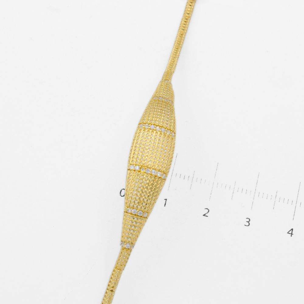 Coordinado de Oro 14k Diseño Serpiente con Incrustación de Zirconias Finas mod. 9931