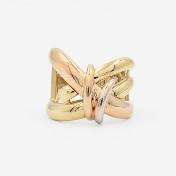 Anillo de Oro 14k Hueco Estilo Chunky de Diseño Enlazado mod. 9074