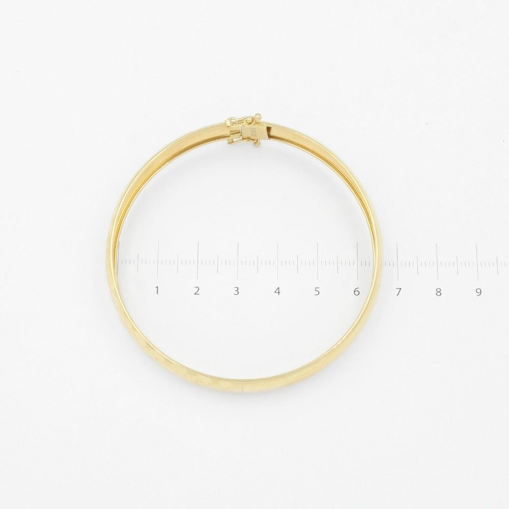 Aro de Oro 14k Hueco con Diseño Diamantado Especial mod. 8988