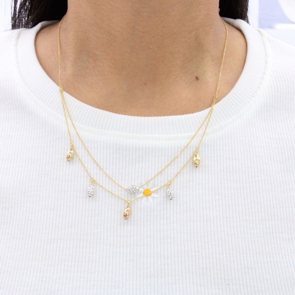 Gargantilla de Oro 14k Diseño Oval Florentino mod. 9053