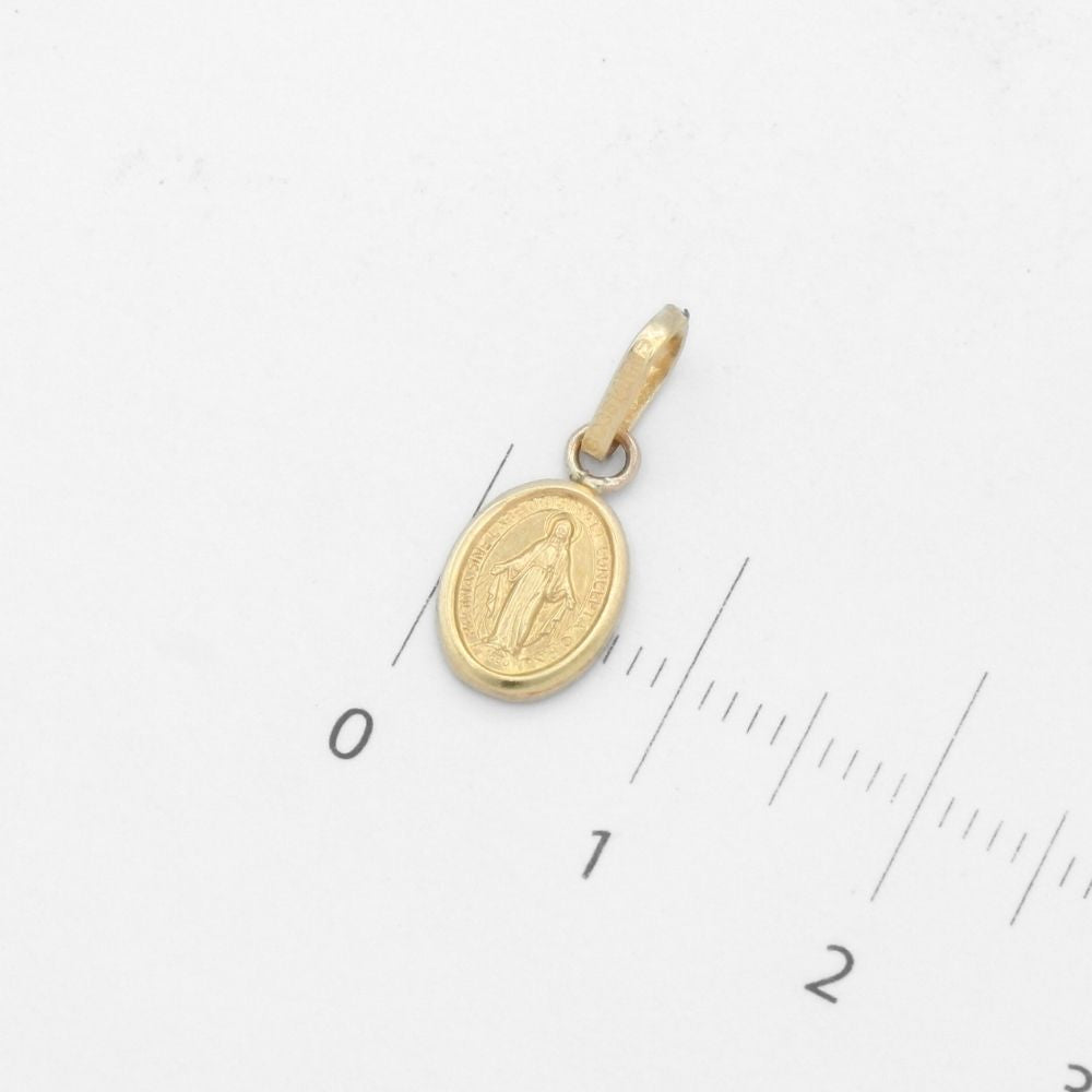 Medalla de Oro 14k Virgen Milagrosa de Diseño Mini Especial mod. 9847