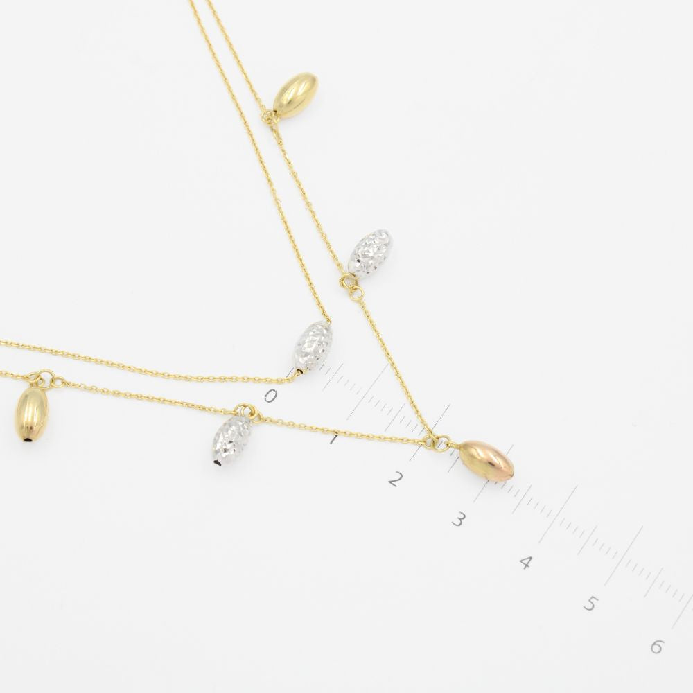 Gargantilla de Oro 14k Diseño Oval Florentino mod. 9053