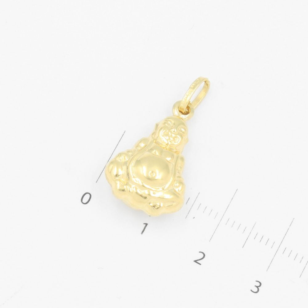 Dije de Oro 14k Buda Reluciente de Estilo Inflado Hueco mod. 9241