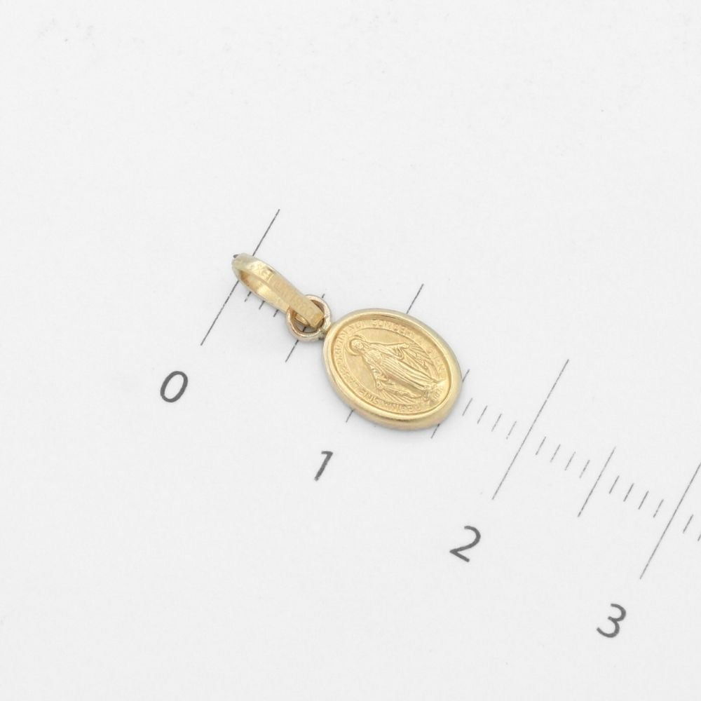 Medalla de Oro 14k Virgen Milagrosa de Diseño Mini Especial mod. 9847
