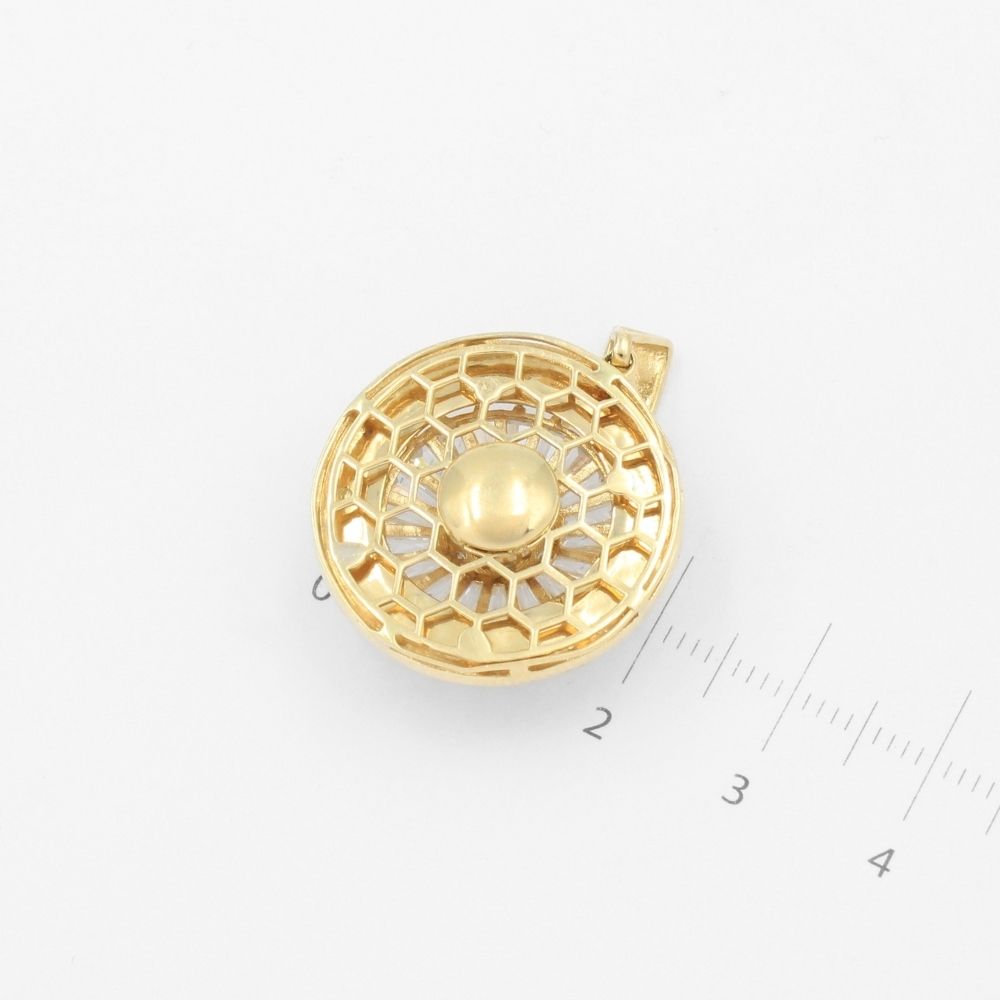 Dije de Oro 14k Diseño de Ruleta de Casino Giratoria mod. 9476