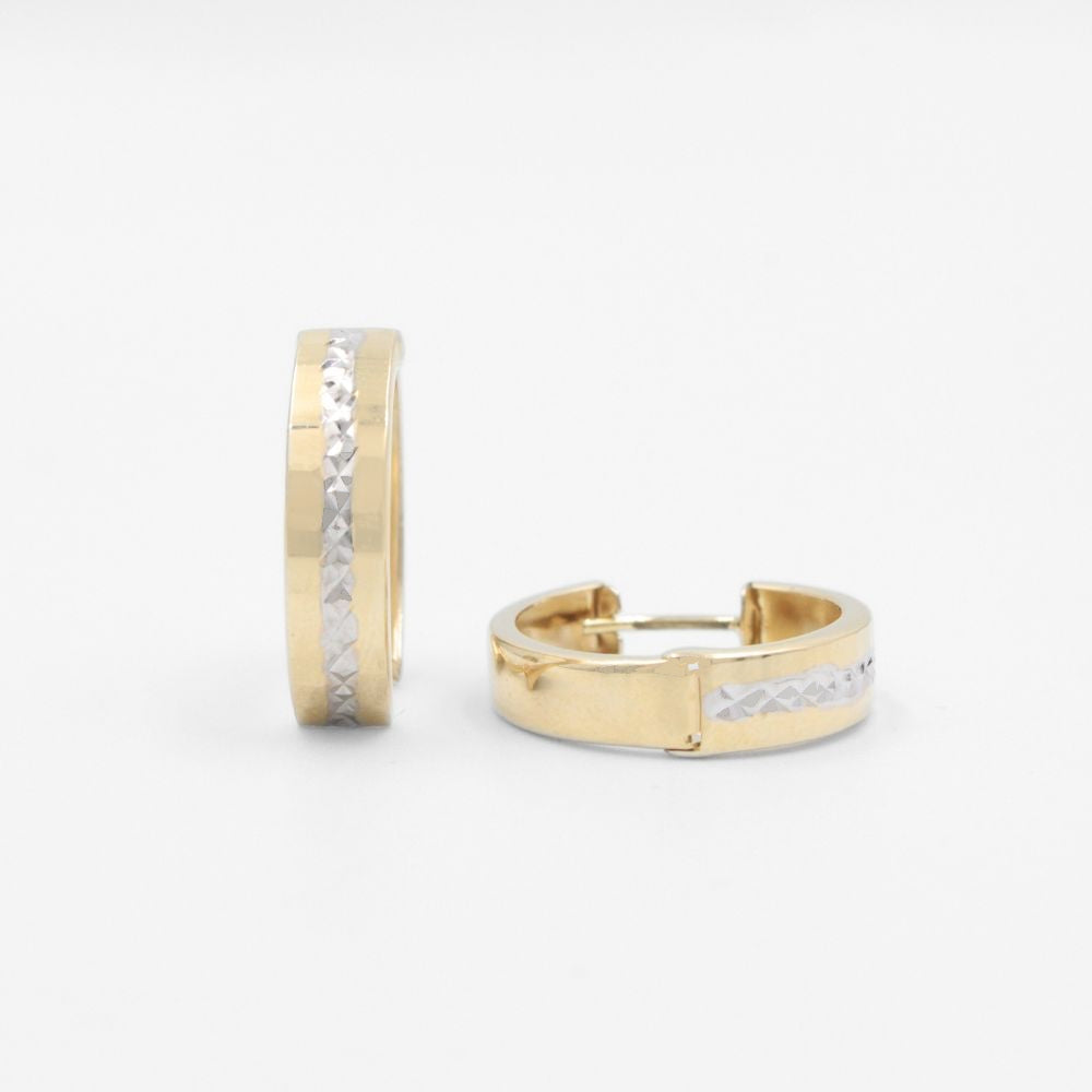 Grapa de Oro 14k Estilo Elegante con Diamantado Central mod. 8342