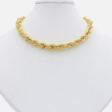 Cadena de Oro 14k Tejido Torzal Grande Hueca mod. 9904